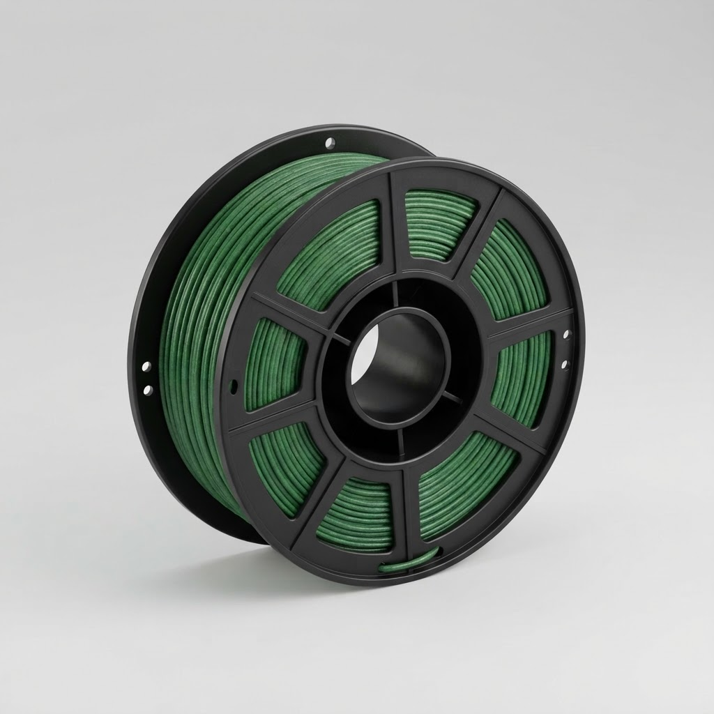 Forest Green recycled filament spool